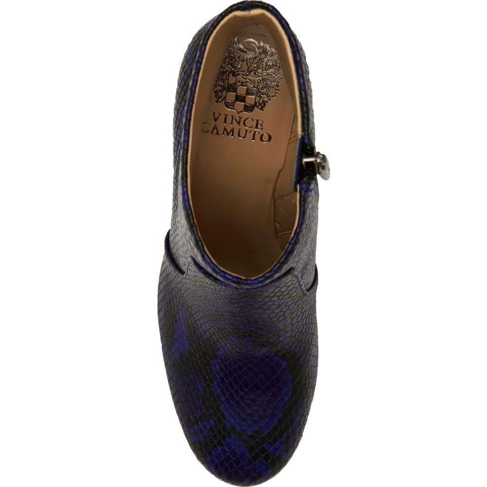 🆕 VINCE CAMUTO Sanstan Ankle Bootie Snake Blue 6 - Picture 4 of 12